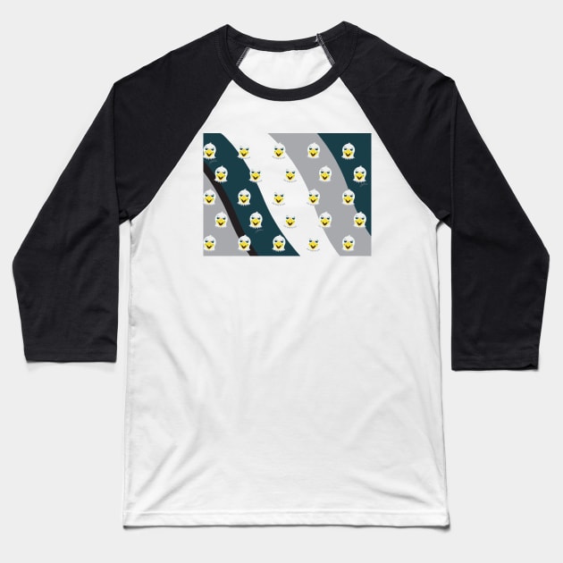 Swoop Pattern (for face mask) Baseball T-Shirt by CKline